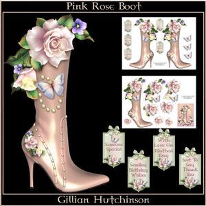 Pink Rose Boot