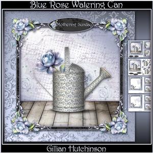 Blue Rose Watering Can