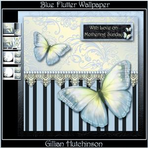 Blue Flutter Wallpaper