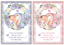 Image of cup722646_1443 - 2 New Baby Boy & Girl Card Fronts