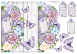 Butterflies and Floral Card Front