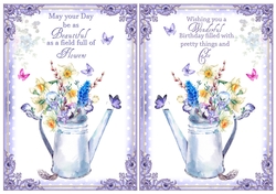 2 Birthday Watering Can Card Fronts