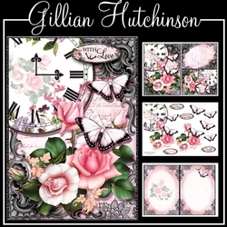 Pink Floral Clock