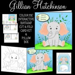 Colour Me Card Kit - Elephant