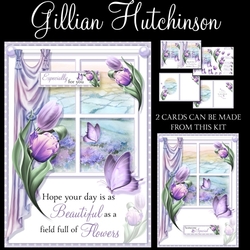Field of Tulips Through the Window