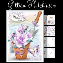 Lilac Rose Flower Pot