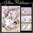 Lilac Floral Clock