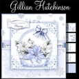 Blue Poinsettia Basket
