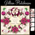 Burgundy Poinsettia Christmas Wreath