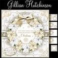 Gold Poinsettia Christmas Wreath