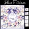 Lilac Poinsettia Christmas Wreath
