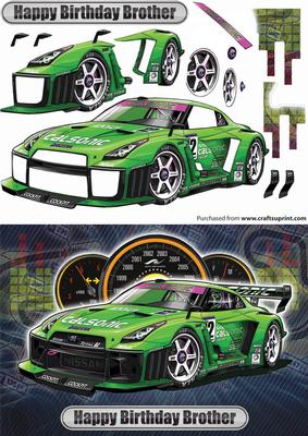 Happy Birthday Brother Nissan Green Rally Car