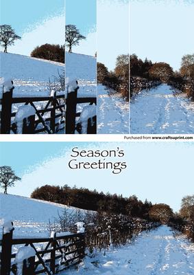 Christmas Snowy Lane & Gate