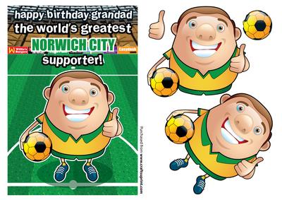 Norwich City Football Club Happy Birthday Grandad