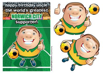 Norwich City Football Club Happy Birthday Uncle