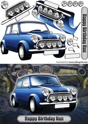Happy Birthday Nan Mini Classic Blue