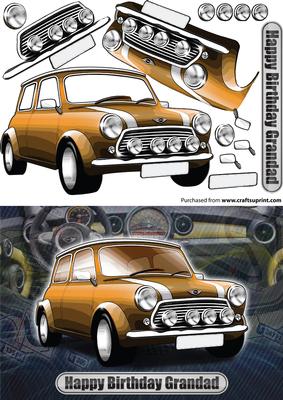 Happy Birthday Grandad Mini Classic Orange
