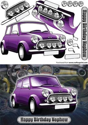 Happy Birthday Nephew Mini Classic Purple