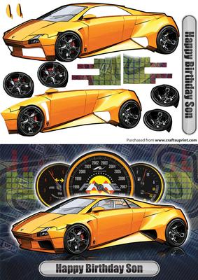Happy Birthday Brother Lamborghini Embolado Yellow