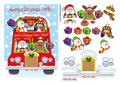 Merry Christmas Uncle Festive Yule Bus
