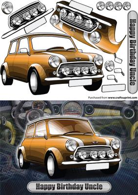 Happy Birthday Uncle Mini Classic Orange