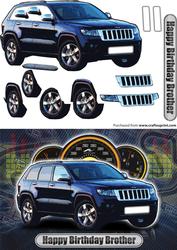 Happy Birthday Brother Jeep 4x4 Black