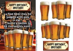 Pints of Beer Happy Birthday Brother