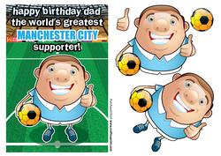 Manchester City Football Club Happy Birthday Dad