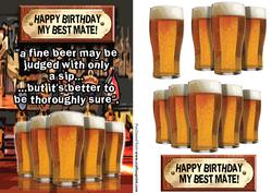 Happy Birthday Mate Pints of Beer