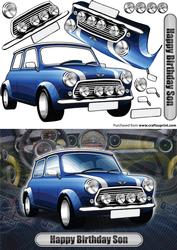 Happy Birthday Son Mini Classic Blue