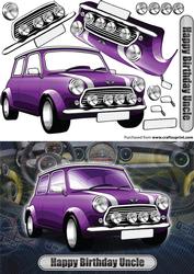 Happy Birthday Uncle Mini Classic Purple