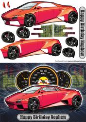 Happy Birthday Nephew Lamborghini Embolado Red