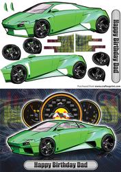 Happy Birthday Dad Lamborghini Embolado Green