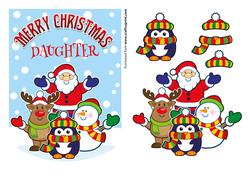 Merry Christmas Daughter Santa & Friends