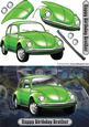 Happy Birthday Brother Volkswagen Beetle Classic Green