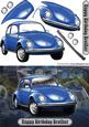 Happy Birthday Brother Volkswagen Beetle Classic Blue