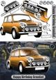 Happy Birthday Grandad Mini Classic Orange