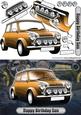 Happy Birthday Son Mini Classic Orange