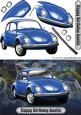 Happy Birthday Auntie Volkswagen Beetle Classic Car Blue