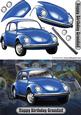 Happy Birthday Grandad Volkswagen Beetle Classic Car Blue