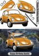 Happy Birthday Uncle Volkswagen Beetle Classic Car Orange