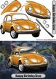 Happy Birthday Gran Volkswagen Beetle Classic Car Orange