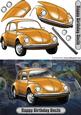 Happy Birthday Uncle Volkswagen Beetle Classic Car Orange