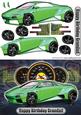 Happy Birthday Grandad Lamborghini Embolado Green