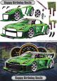 Happy Birthday Uncle Nissan Green Rally Car