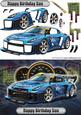 Happy Birthday Son Nissan Blue Rally Car