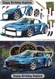 Happy Birthday Nephew Nissan Blue Rally Car