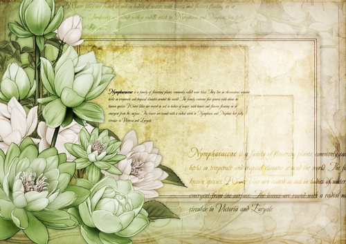 Lily Floral Spray Paper Green