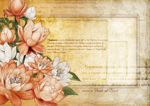 Lily Floral Spray Paper Light Peach