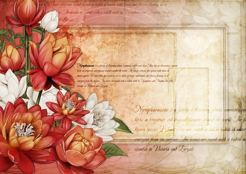 Lily Floral Spray Paper Red